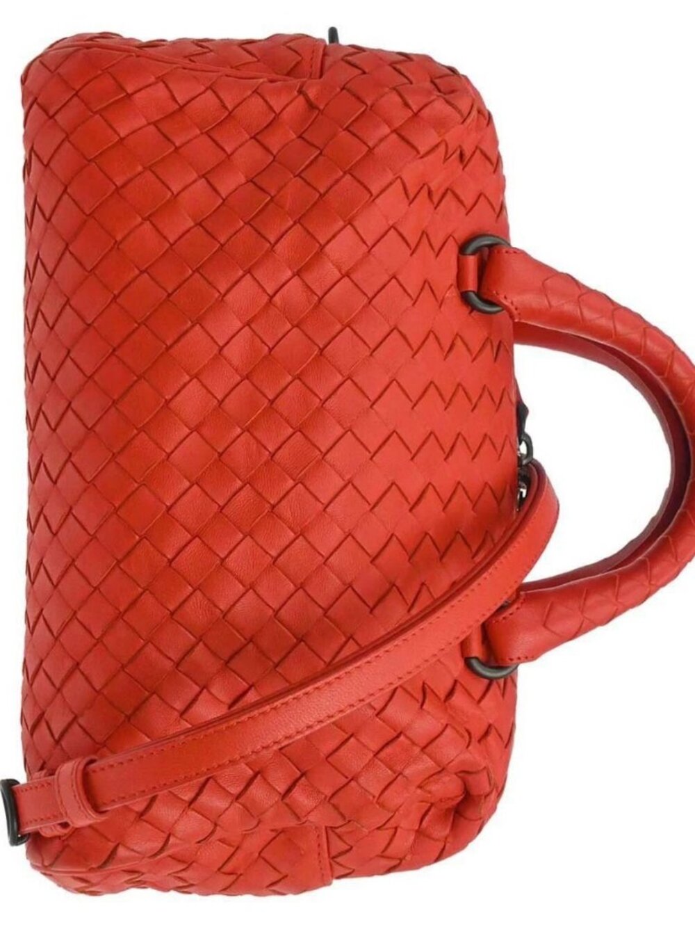 Bottega Veneta Red Lambskin Intrecciato